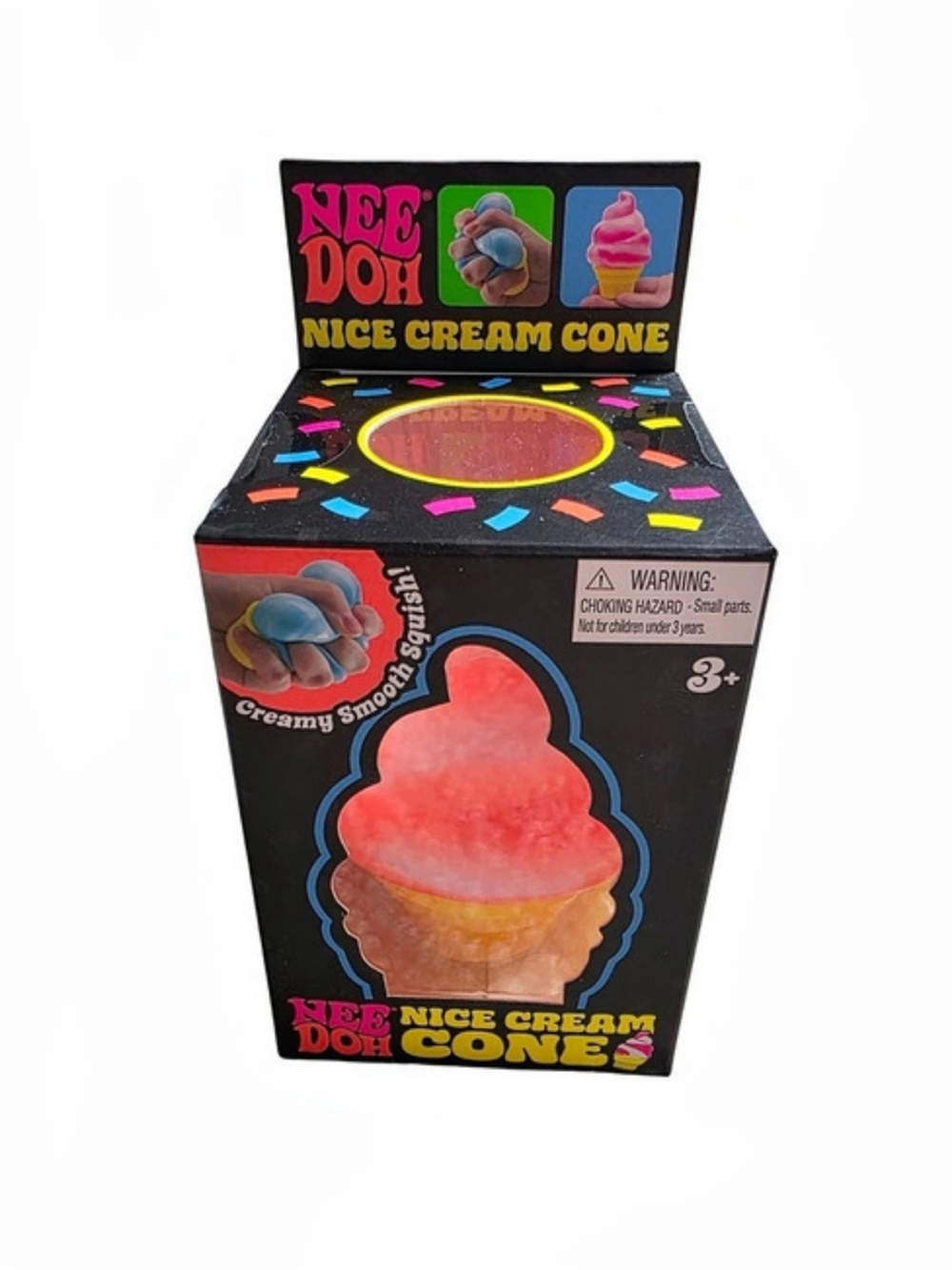 *AUTHENTIC* NeeDoh Nice Cream Cone Sensory Squish Toy Orange